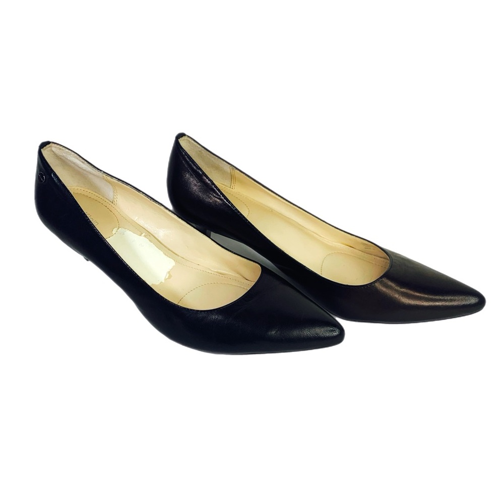 Calvin Klein Black Kitten Heel Pumps Women’s Size 10 Pointed Toe - Picture 4 of 9